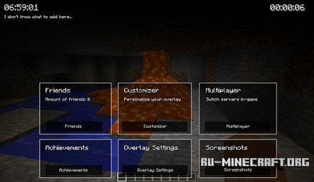 Minecraft Menu Overlay  1.6.4