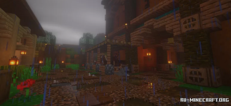Детализированный храм майя с лестницами и орнаментами в Minecraft