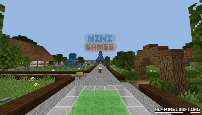 Пример PvP-арены на карте MINIGAMES в Minecraft PE