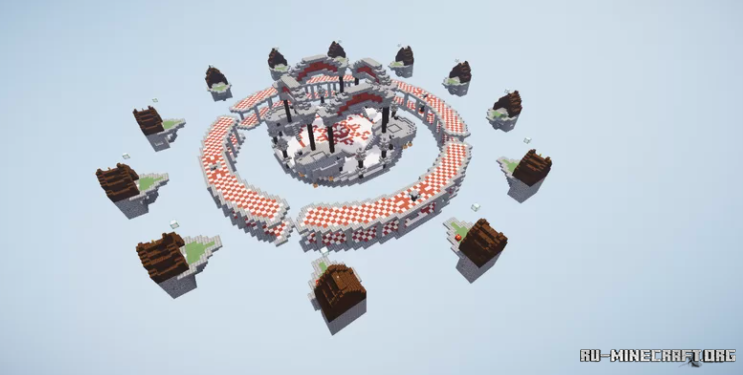 Красивый горный биом в Minecraft с водопадами и зелеными долинами