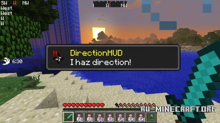 DirectionHud для minecraft 1.7.10