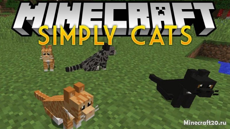 Мод Simply Cats 1.16.5/1.12.2 (Возможности для котов и кошек)