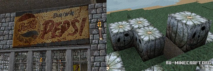 Текстур-пак Battered Old Stuff в действии: детализированные блоки и атмосферный стиль