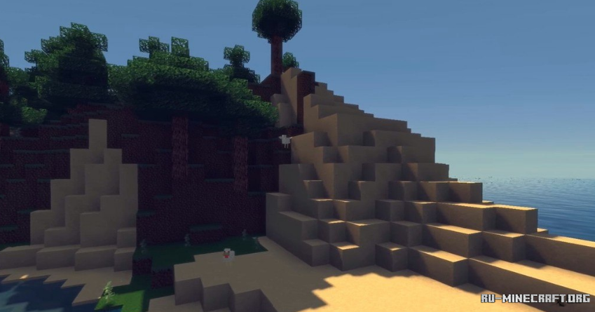 Игроки сражаются в PvP на сервере Minecraft с кастомной картой