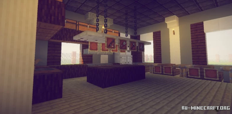 Подземная база в Minecraft с сундуками и механизмами