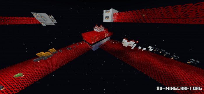 Многоуровневая паркур карта в Minecraft с водными элементами
