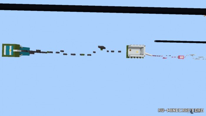 Паркур испытание в Minecraft с точными прыжками по узким блокам