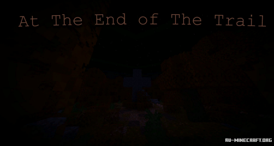 Геймплей карты At The End of The Trail с исследованием таинственной локации в Minecraft