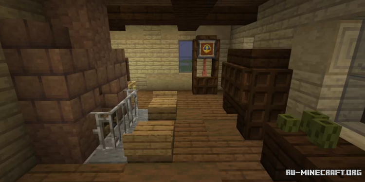 Большой средневековый замок в Minecraft с башнями и мостом