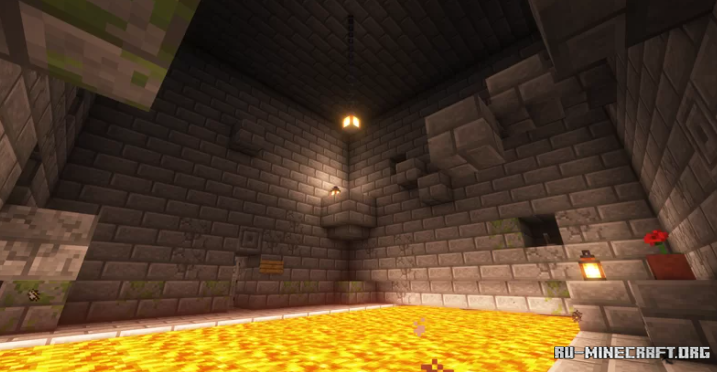 Сервер Minecraft с игроками, строящими замок в мультиплеере