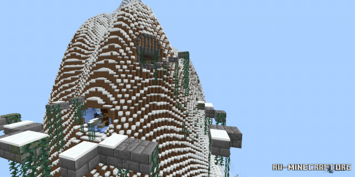 Победный момент после прохождения сложного паркур-уровня в Minecraft