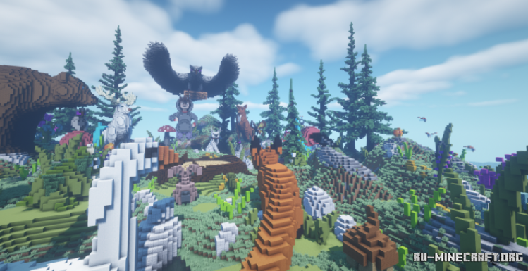 Интерфейс выбора мира в Minecraft с новой картой Morning Forest