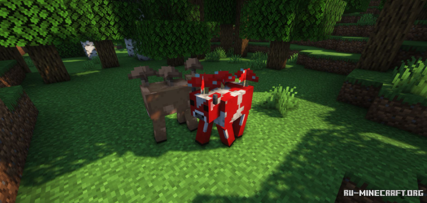Ферма мухоморных коров в Minecraft с автоматическим сбором грибного супа