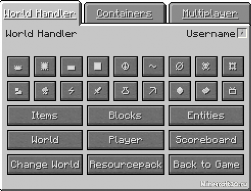 Мод World Handler – Command GUI 1.19.4/1.18.2 (Управление командами)