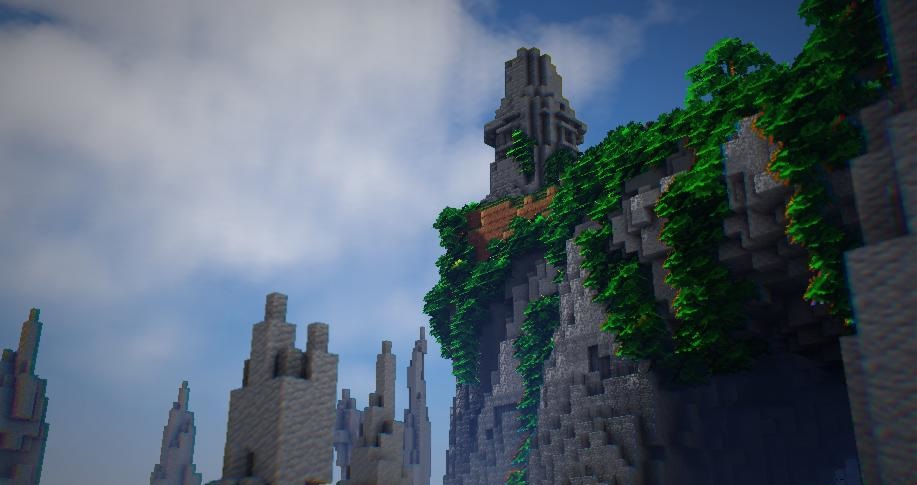 Ферма в Minecraft с детализированными растениями и эффектами шейдеров