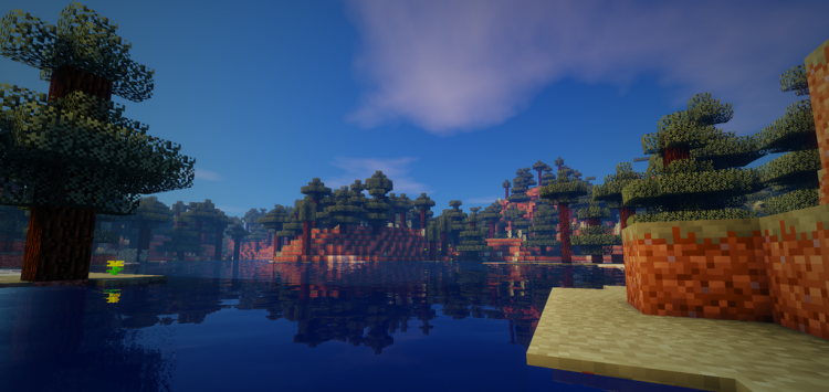 Сравнение стандартной графики Minecraft и с шейдерами Ziipzaap’s