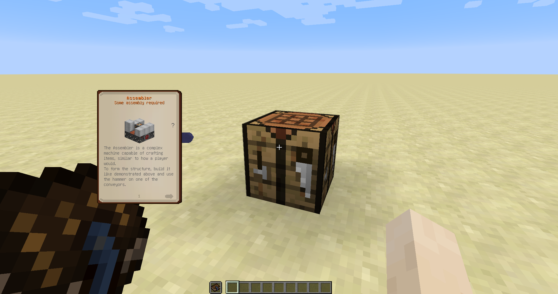 Игрок использует Book Display в Minecraft для чтения книги во время игры