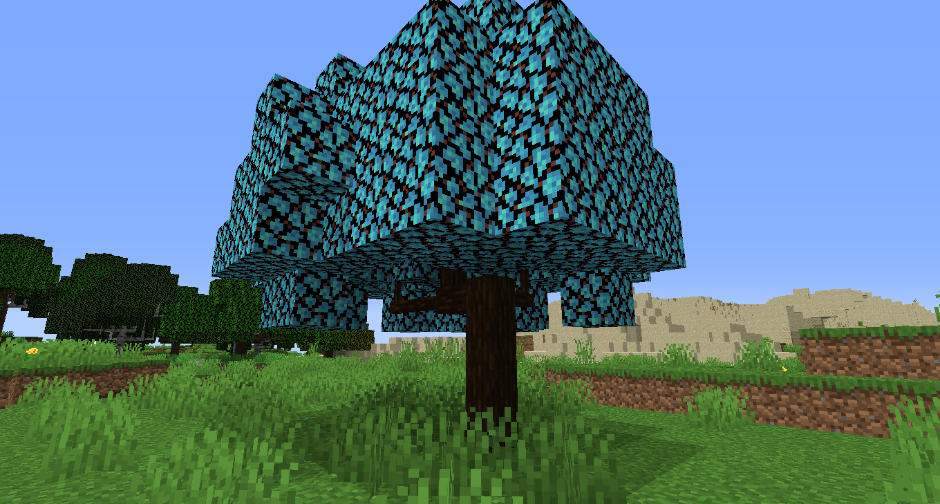 Игроки строят замок на сервере Minecraft