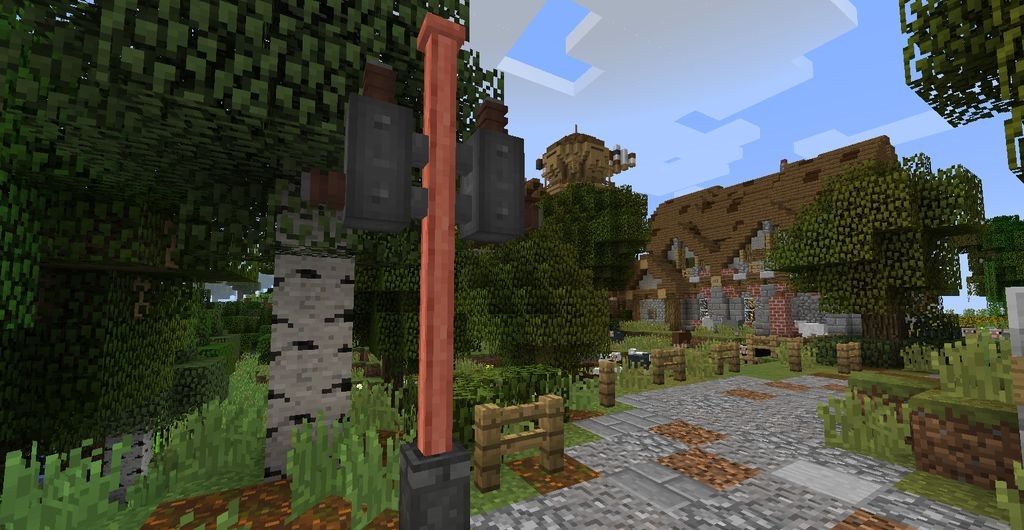 Реалистичная инфраструктура в Minecraft с модом Immersive Posts