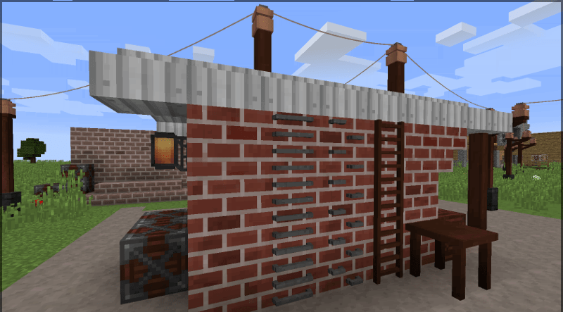 Игроки строят город на сервере Minecraft в режиме выживания