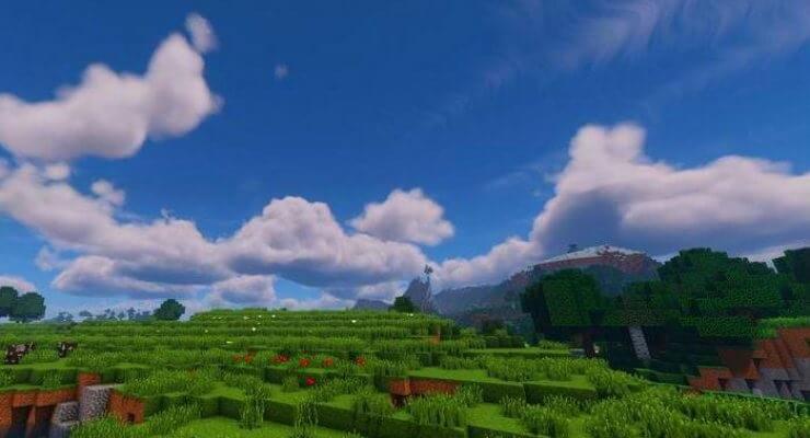 Крупный город, построенный игроками в Minecraft в креативном режиме