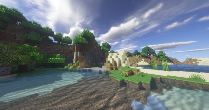 Подземелье в Minecraft с сундуками, спаунерами мобов и факелами