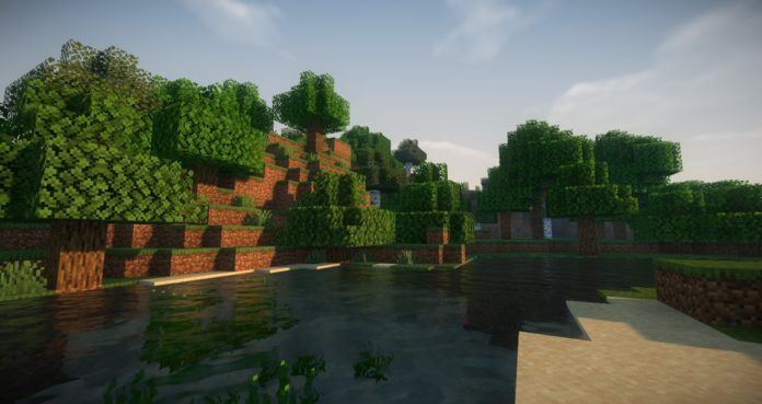 Красивые пейзажи Minecraft с шейдерами и реалистичной водой