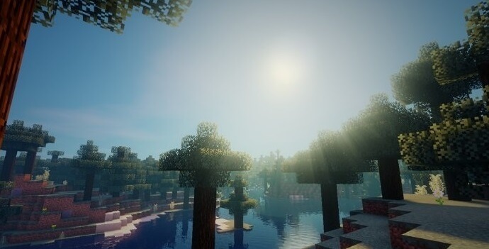 Деревня в Minecraft с шейдерами ZiipZaap’s: реалистичные текстуры и атмосферное освещение