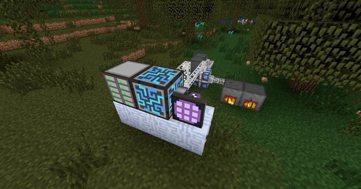 Сложная автоматизированная система хранения Applied Energistics 2 в Minecraft
