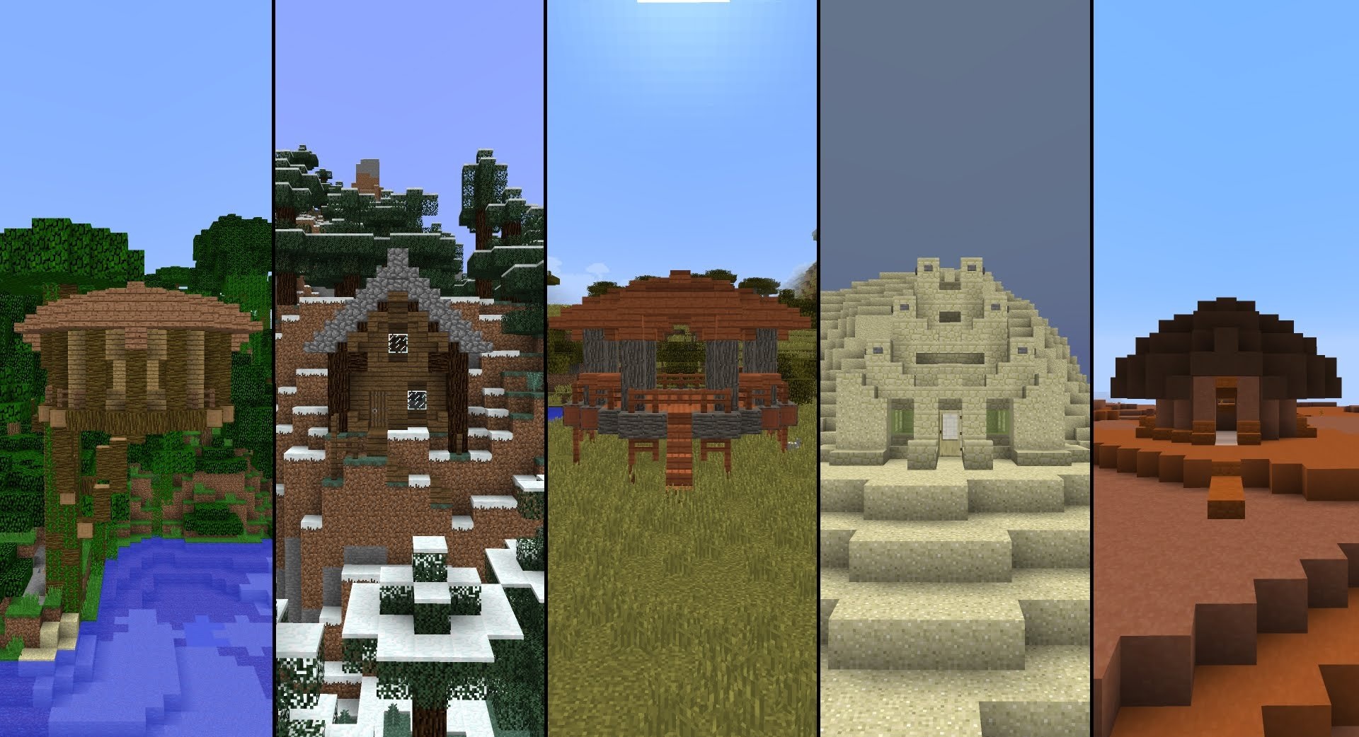 Красивое построенное королевство в Minecraft в творческом режиме