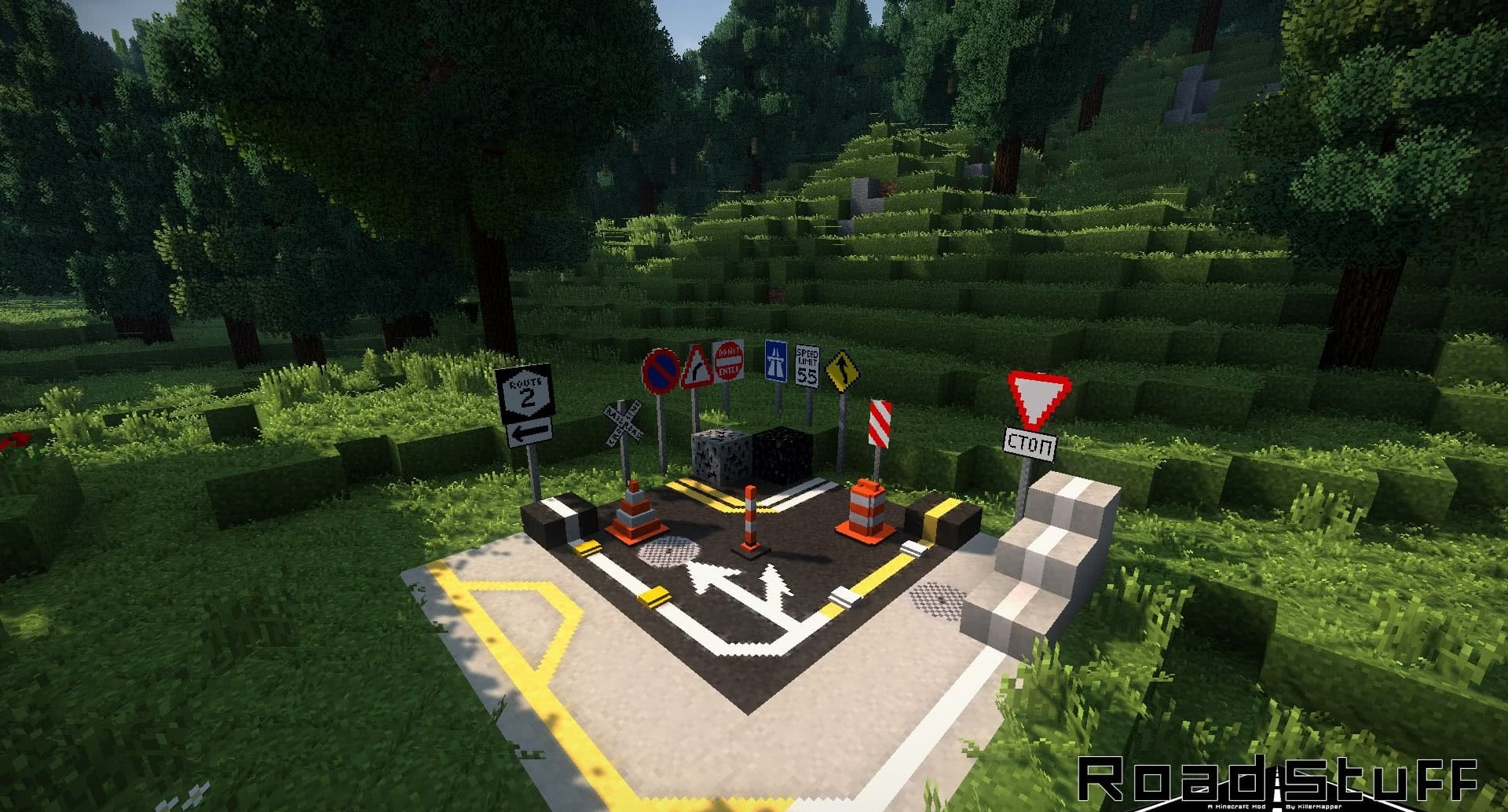 Реалистичная дорожная инфраструктура в Minecraft с тоннелями и развязками