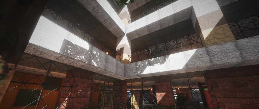 Мультиплеерный сервер Minecraft с красивыми постройками и шейдерами