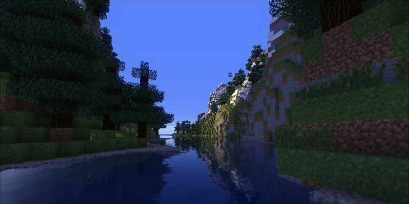 Улучшенная графика Minecraft с шейдерами: динамические облака и отражения в воде