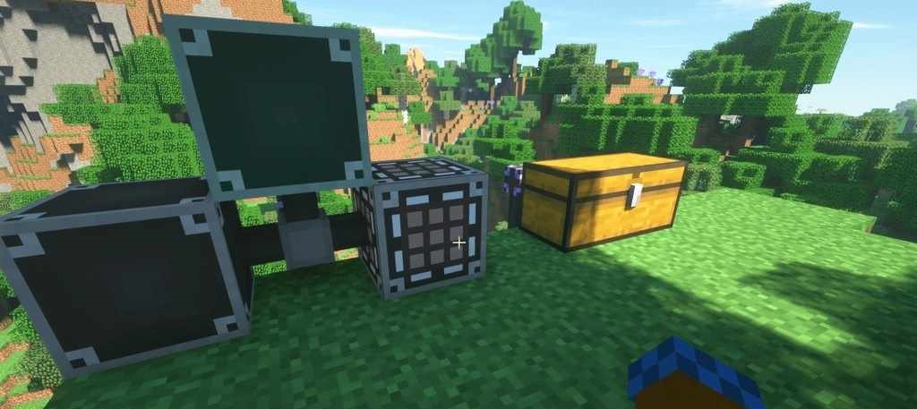 Пример использования мода Simple Storage Network в Minecraft