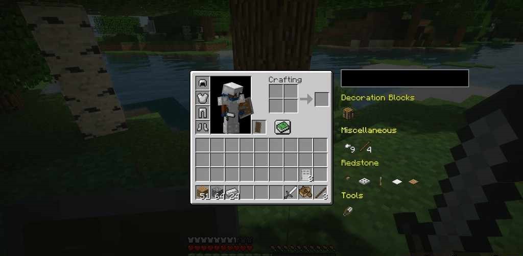Финальный скриншот с примером сложного крафта в Minecraft