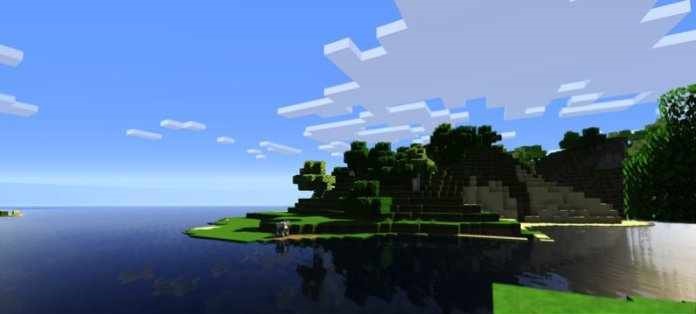 Деревня в Minecraft с реалистичным освещением от шейдера Ziipzaap’s