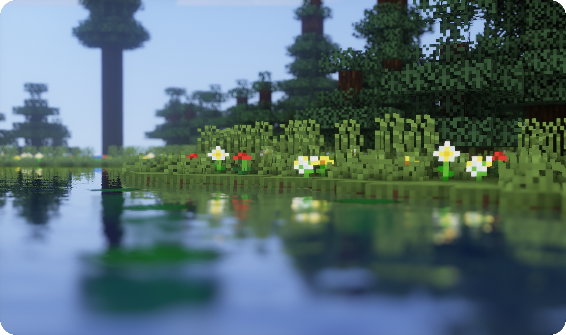 Красивый дом из камня и дерева в Minecraft с детализированным интерьером