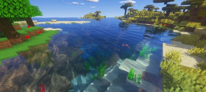 Minecraft с шейдером Beyond Belief Legacy - атмосферные пейзажи и закаты