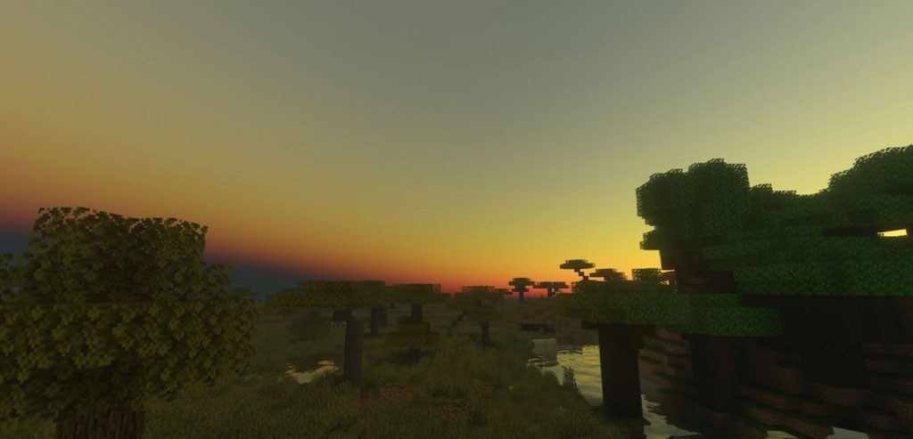 Реалистичная вода в Minecraft с шейдером Voyager: отражения и волны