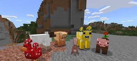 Мобы из мода Earth Mobs: цветущие коровы, грязные свиньи и курицы-мухоморы