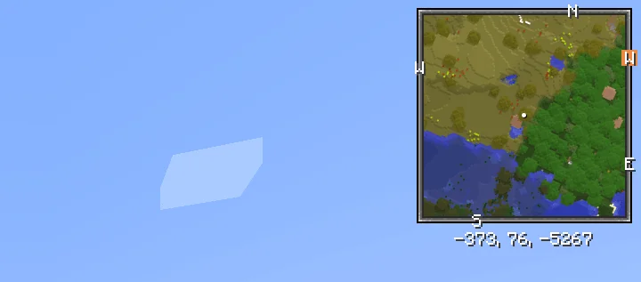 Демонстрация работы радара мобов в Xaero's Minimap