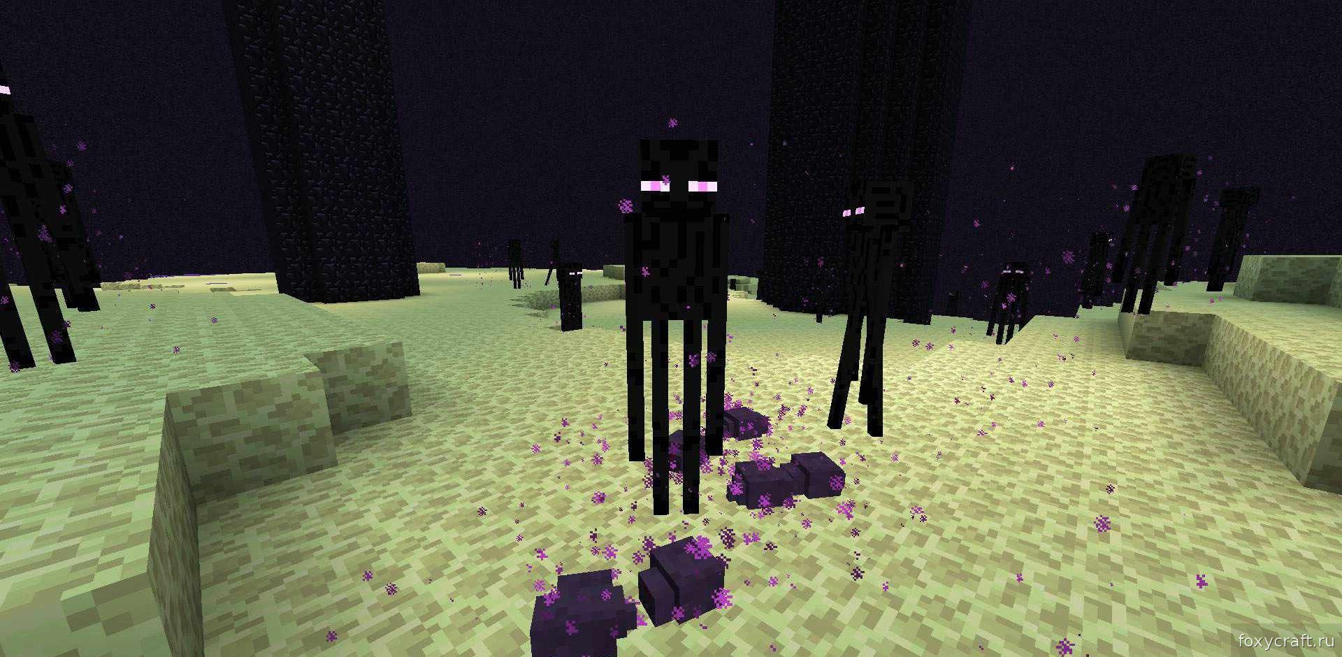 Игрок наслаждается мирным геймплеем с FriendlyEndermite в Minecraft