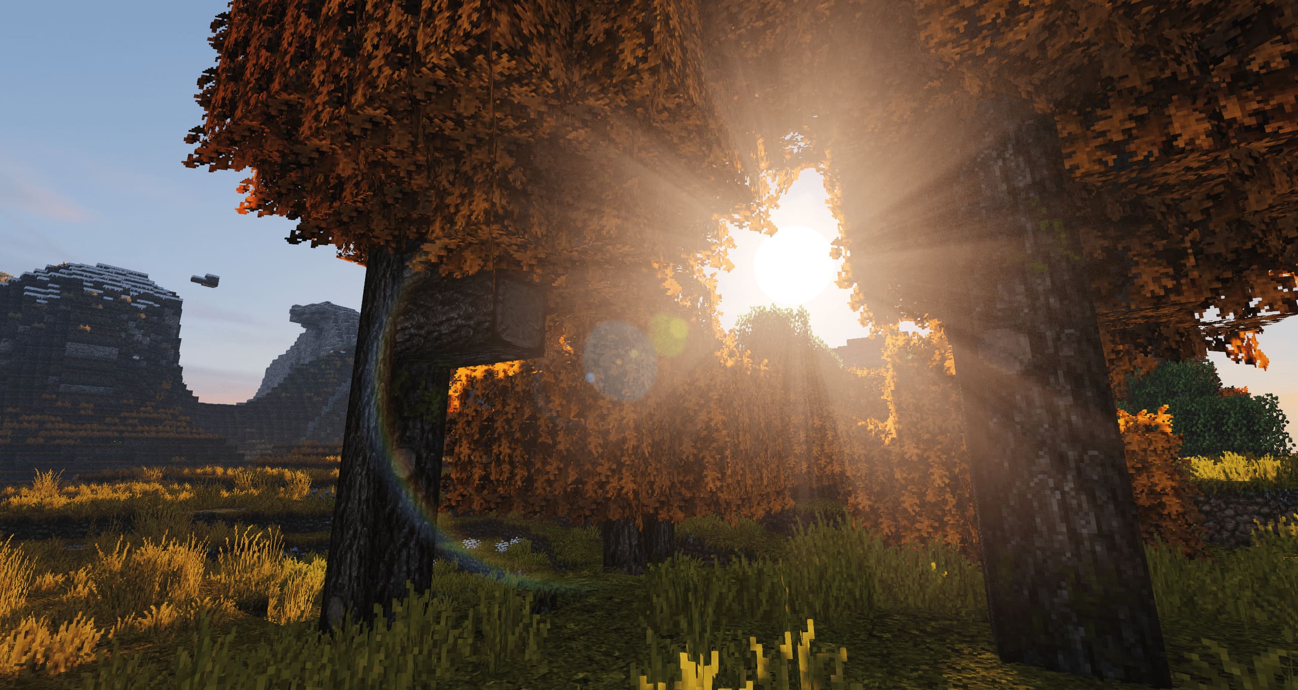 Генерация мира в Minecraft 1.18 с высокими горами и пещерами