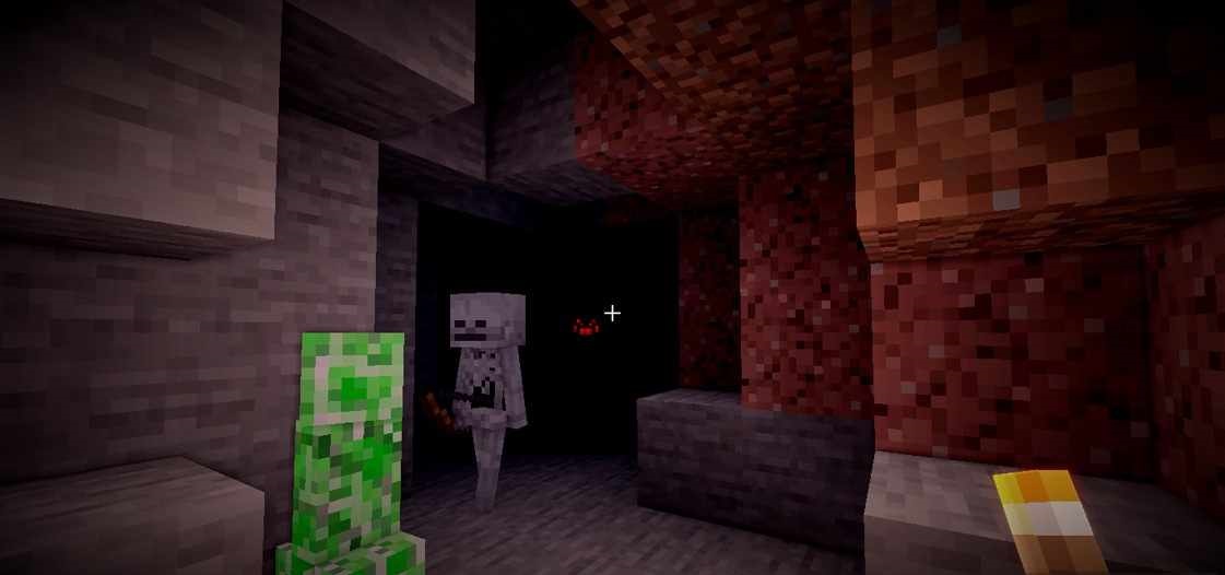 Город в Minecraft с улучшенной графикой и детализированными текстурами