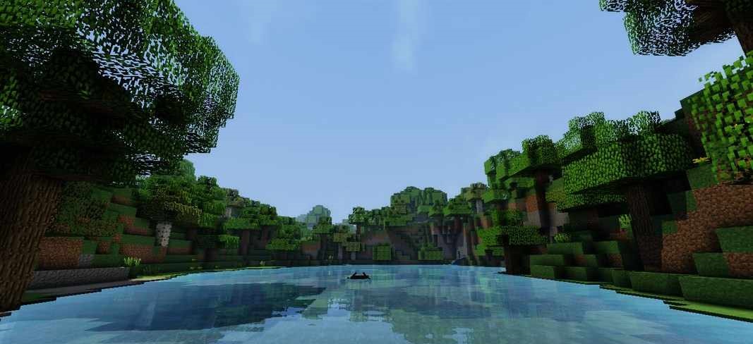 Ночной пейзаж в Minecraft с Hoo00’s Shaders
