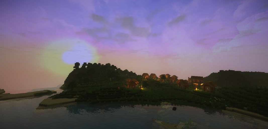 Мультиплеерный город в Minecraft с реалистичной графикой от шейдеров Nostalgia