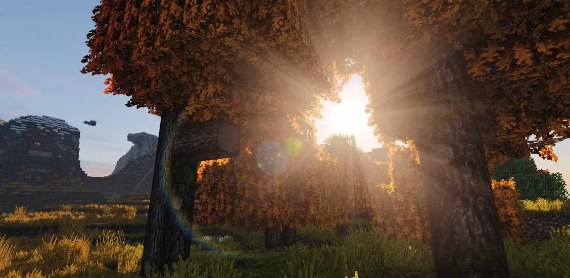 Сравнение ванильной графики Minecraft и шейдеров ProjectLUMA: разница в освещении и тенях