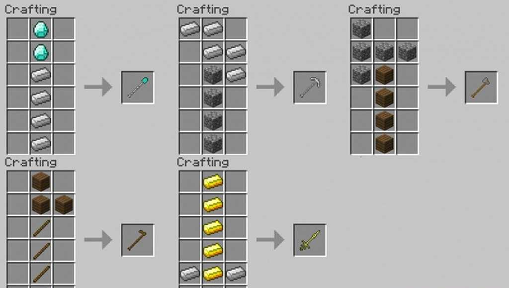 Интерфейс мода Extended Crafting с новыми рецептами крафта