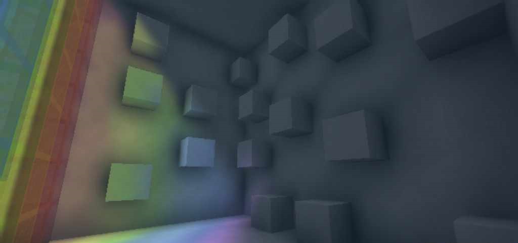 Реалистичный горный биом в Minecraft с шейдерами Windom, демонстрирующий детализацию ландшафта