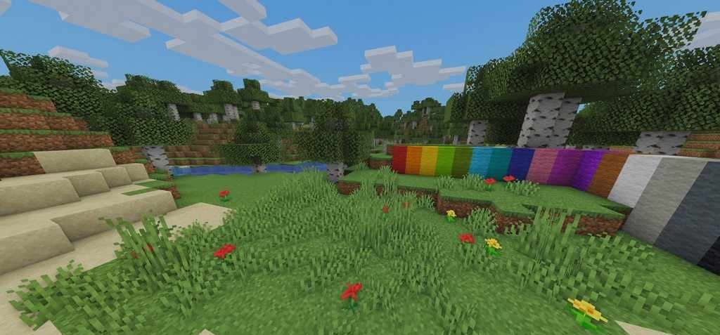 Реалистичное освещение в пещере Minecraft с шейдерами Tea